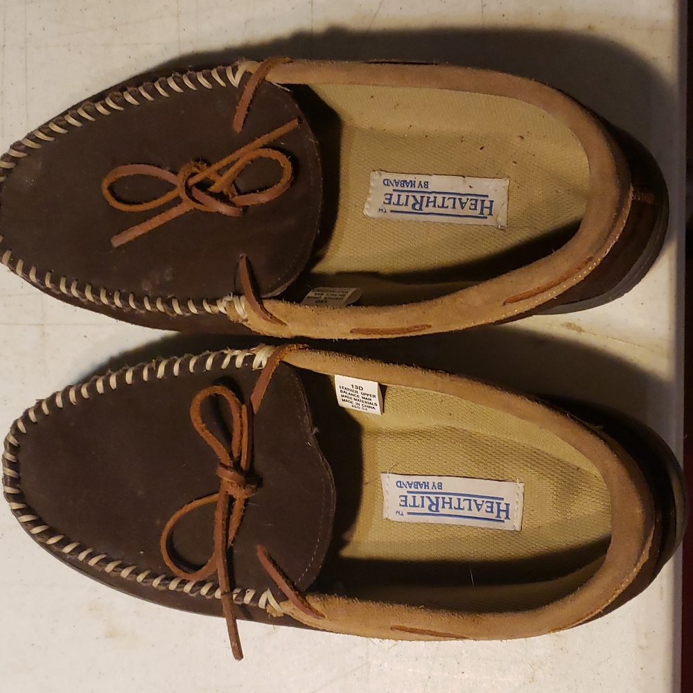Mens moccasins Healthrite by Haband size 13D. Leather, good condition
